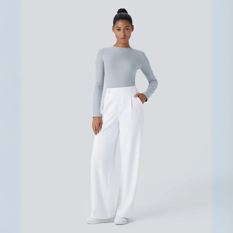 Pantalon plissé en tissu extensible - Edition limitée