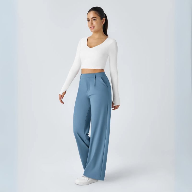 Pantalon plissé en tissu extensible - Edition limitée